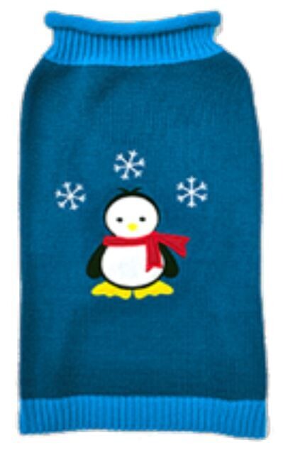 Doggie-Q Blue w/ Penguin Sweater 12&quot;