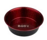 Bud'Z Stainless Steel Bowl, Hammered Interior Red 300ml (10oz)