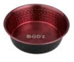 Bud'Z Stainless Steel Bowl, Hammered Interior Pink 950ml (32oz)