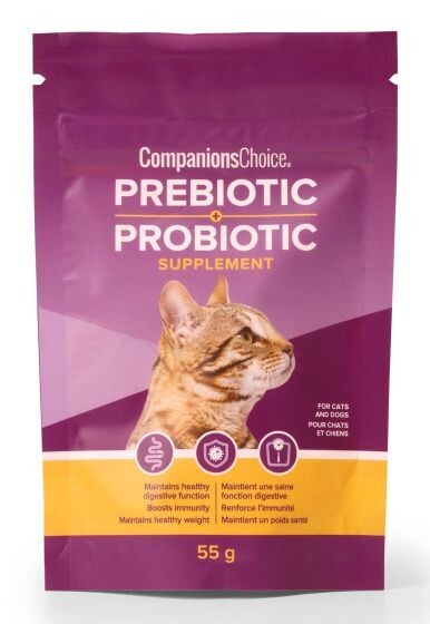 Companions Choice Prebiotic + Probiotic Powder Supplement 55g Cat &amp; Dog
