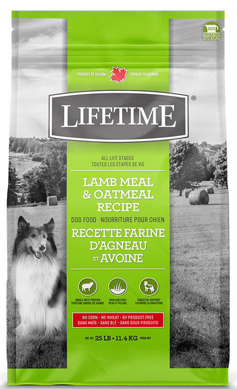 Lifetime All Life Stages Lamb & Oatmeal Dog Food 11.4kg