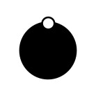 Pet Tag - Circle Large Black