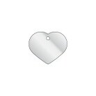 Pet Tag - Heart Small Chrome