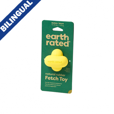 EARTH RATED FETCH TOY NATURAL RUBBER MEDIUM DOG TOY