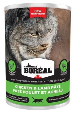Boreal West Coast Chicken And Lamb Pate Canned Cat Food 400g