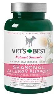 Vets Best Seasonal Allergy Support Supplements Dog 60pk