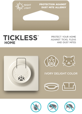 TICKLESS Home Plug in Ultrasonic Tick , Flea & Dust Mite Repellent Ivory Delight