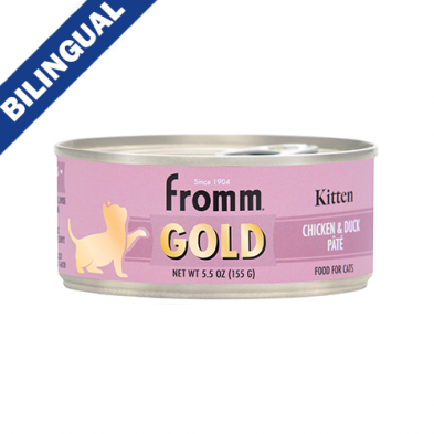 FROMM GOLD KITTEN CHICKEN & DUCK PT FOOD FOR CATS 12 X 5.5OZ