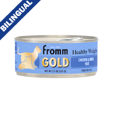 FROMM GOLD HEALTHY WEIGHT CHICKEN & DUCK PT FOOD FOR CATS 12 X 5.5OZ