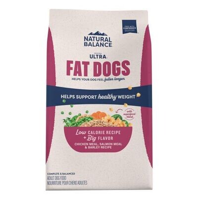Natural Balance Original Ultra Fat Dogs Chicken Meal, Salmon Meal And Barley Recipe Dog 24lb