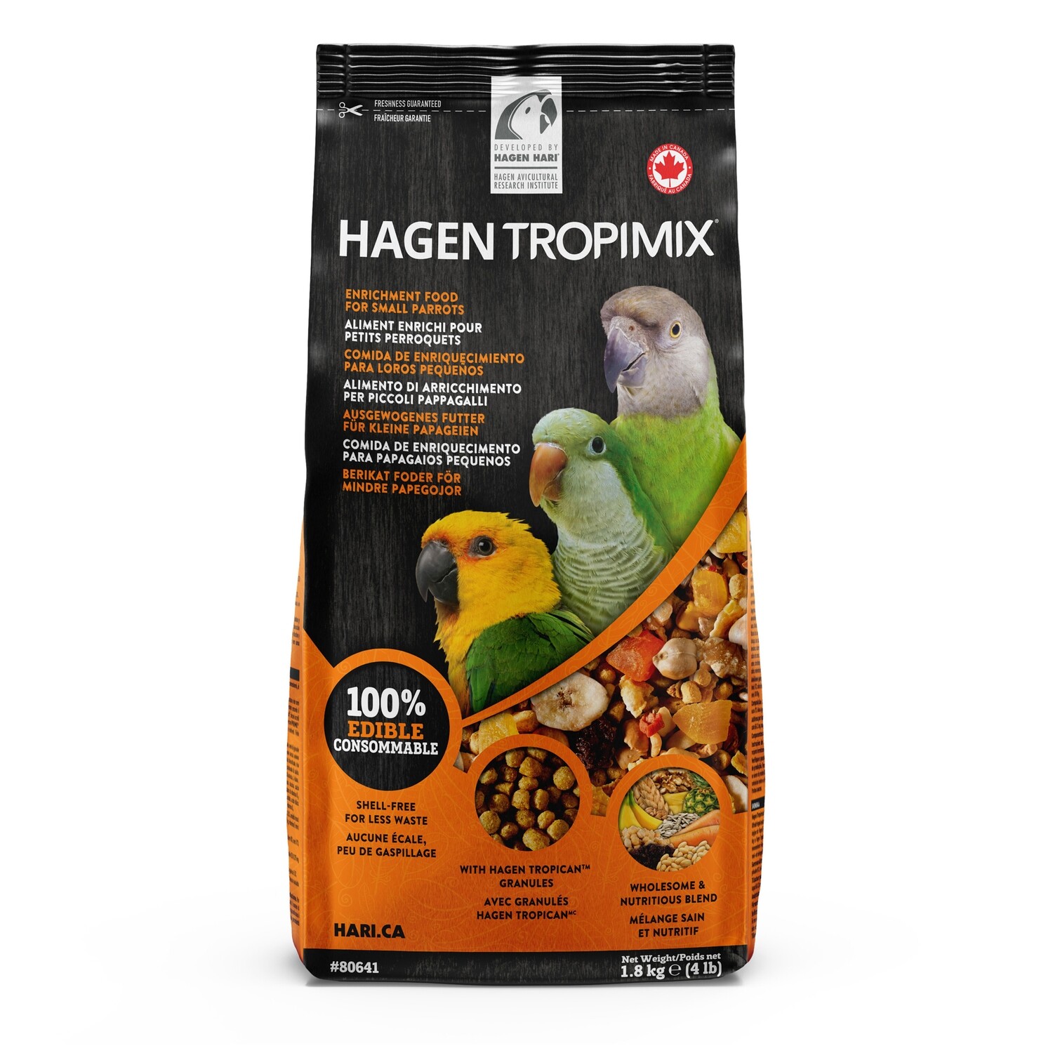 Tropimix Formula for Small Parrots - 1.8 kg (4 lb)