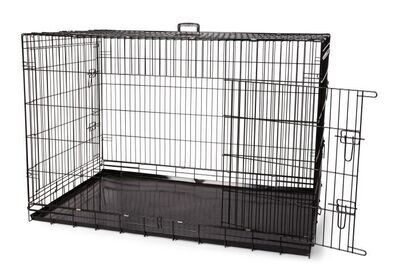 Bud'Z Deluxe Crate Non Collapsible Double Doors Dog 54in 1pc