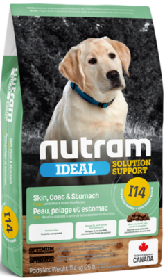 Nutram Dog Ideal Solution Support I14 Skin, Coat & Stomach Puppy 11.4KG