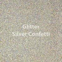 Siser Glitter Silver Confetti 12&quot; X 20&quot; Sheet