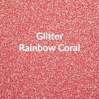 Siser Glitter Rainbow Coral 12" X 20" Sheet