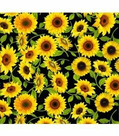 Sunflowers Black Adhesive