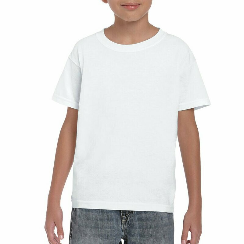 Gildan Tshirt  White Youth