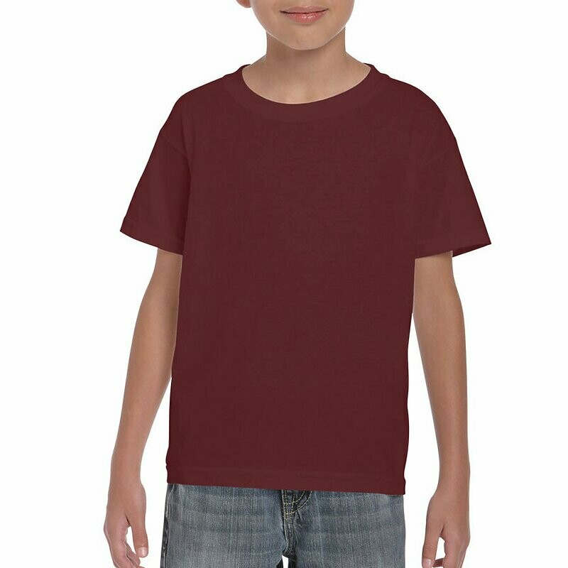 Gildan Tshirt  Maroon Youth