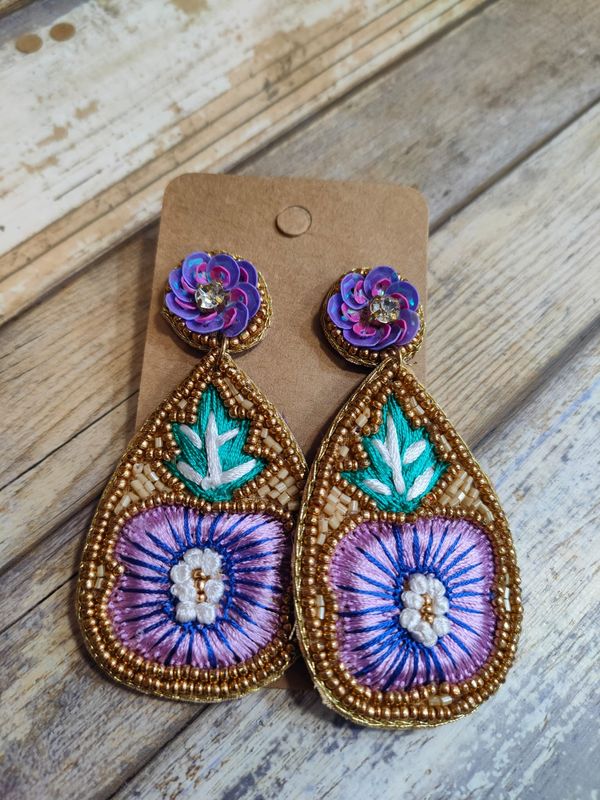 Pendientes purple