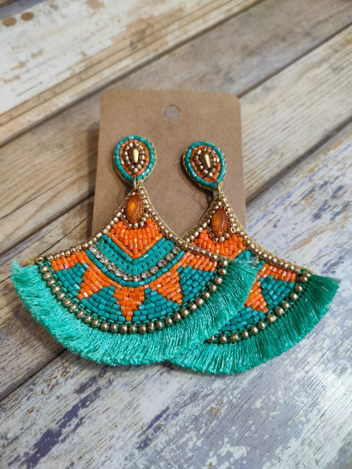 Pendientes abanicos