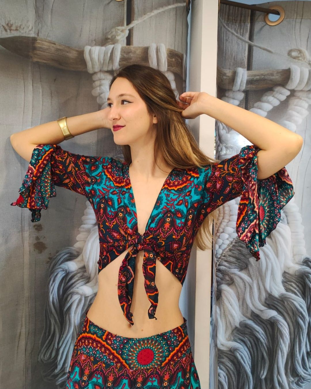 Top bolero Estampado Red