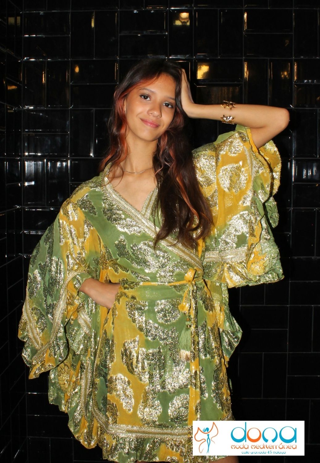 Vestido Kimono Gold