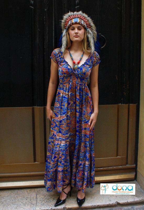 Vestido Blue gold Trilce