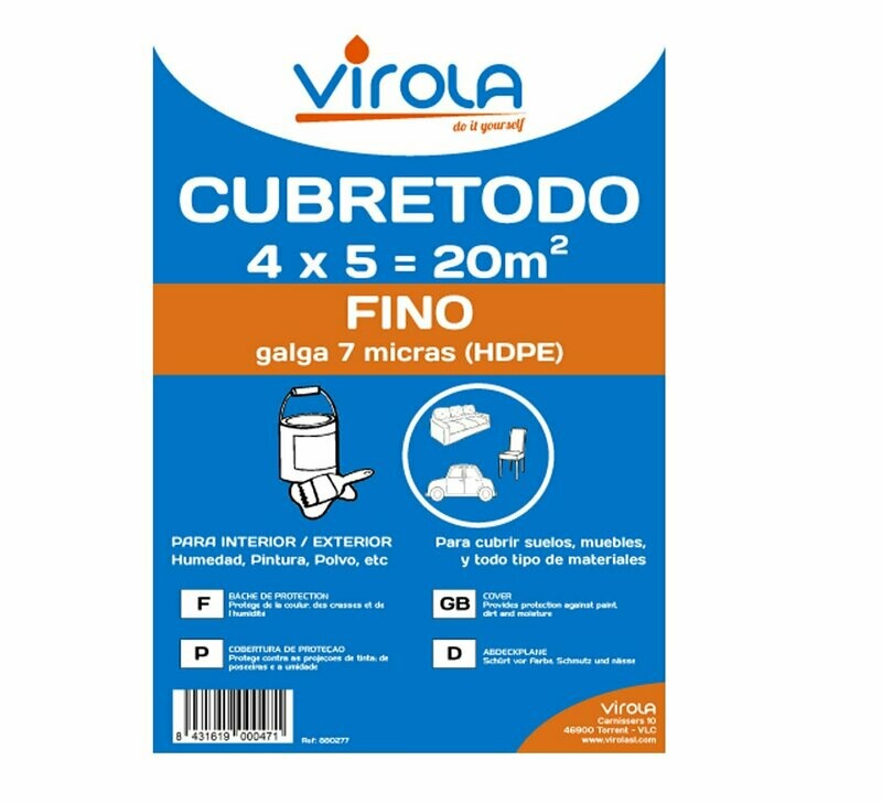 Cubretoto Fino 4m x 5m