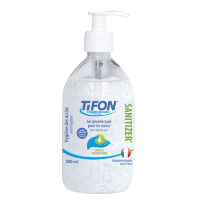 Gel, choix de la contenance: bidon 500ml ( gel sanitizer, bouteille avec bouchon )