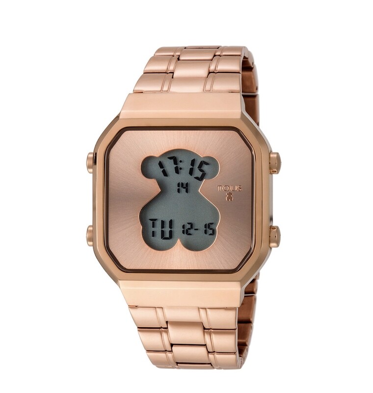 Reloj Tous D-Bear SQ acero IP rosa