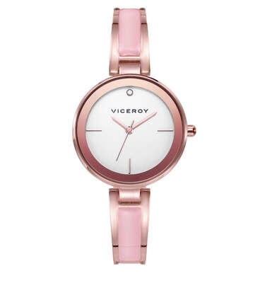 Reloj Viceroy Kiss IP rosa y esmalte rosa