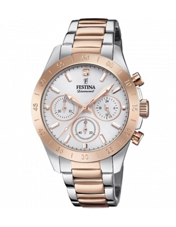 Reloj Festina Mujer Acero Bicolor y Diamante