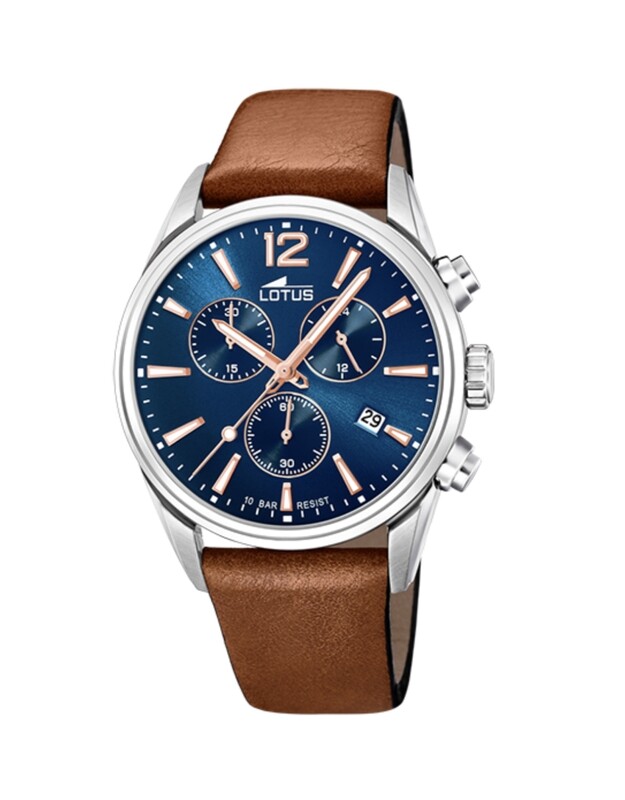Reloj Lotus Caballero Cronógrafo Correa piel