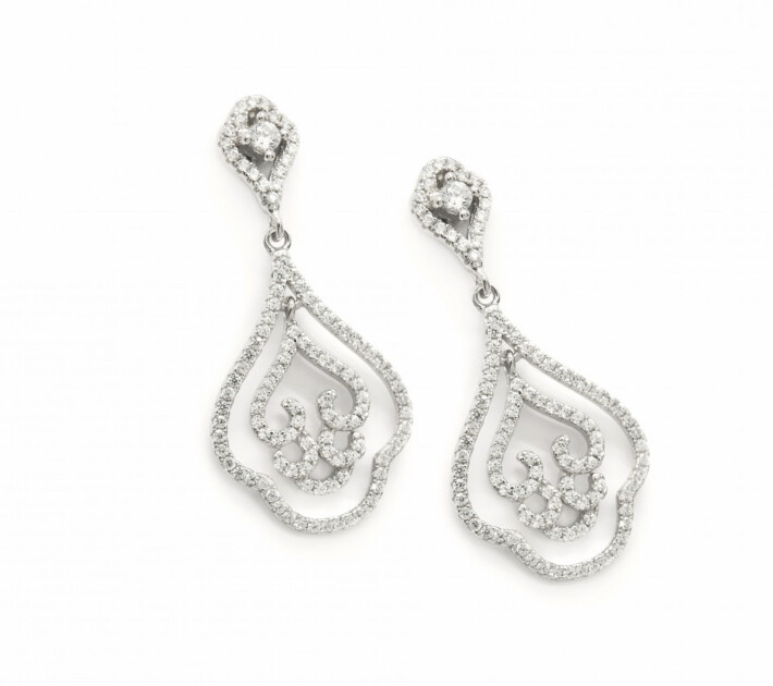 Pendiente Plata y Circonitas Pendiente Plata y Circonitas