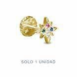 Piercing Plata Bañado Oro 18K