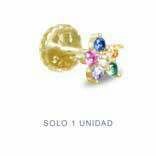 Piercing Plata Bañado Oro 18K