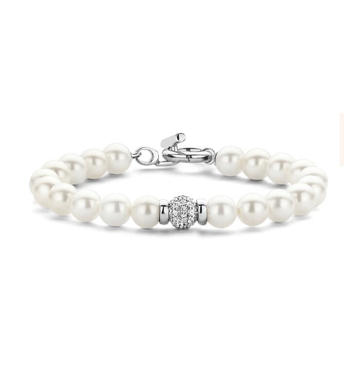 Pulsera Ti Sento Perlas Plata