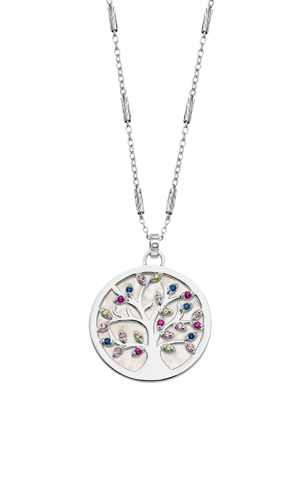 Colgante Lotus Silver Árbol de la vida Nácar