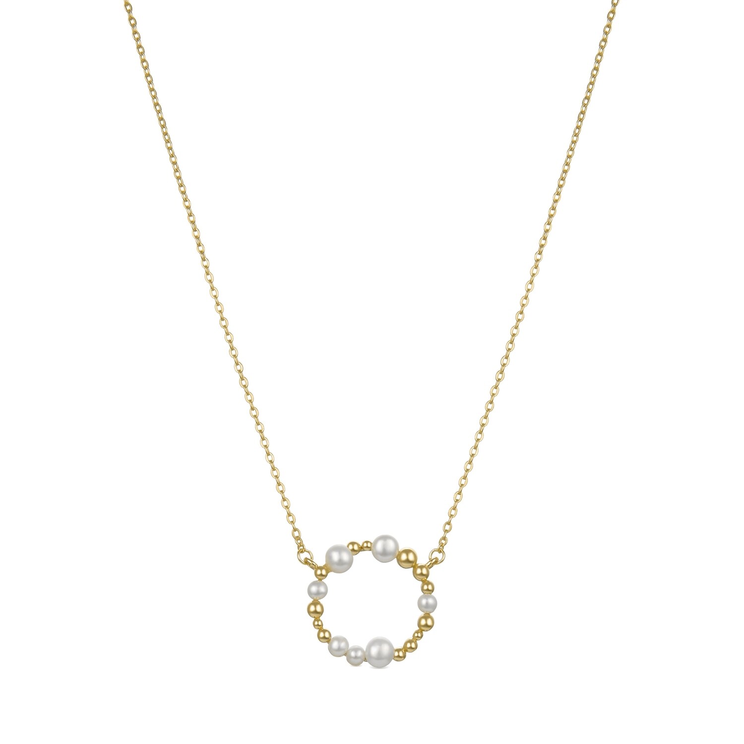Colgante Perlas Plata Dorada Luxenter