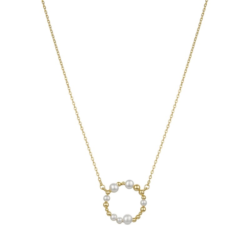 Colgante Perlas Plata Dorada Luxenter