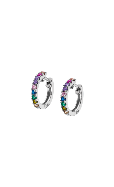 Pendientes Lotus Silver Circonitas Colores