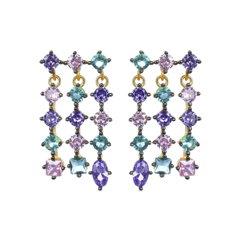 Pendientes Multi Piedras Luxenter Plata