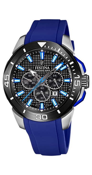 Reloj Festina Chrono bike Caucho Azul