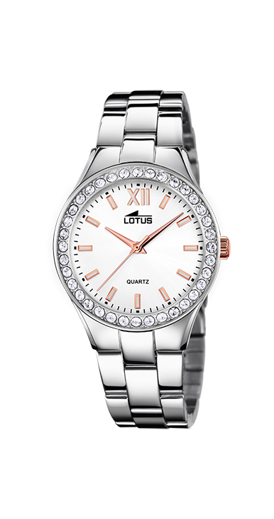 Reloj Lotus Acero Inoxidable Blanco
