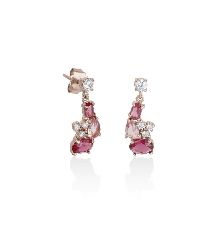 Pendientes De Piedras de colores
