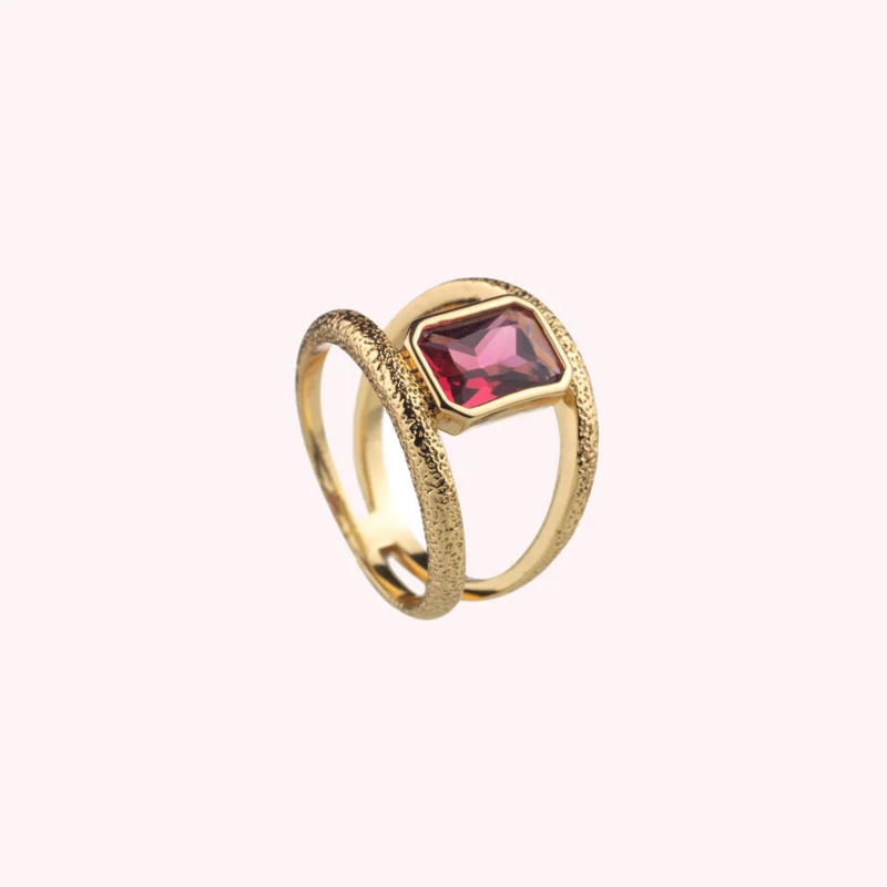 Anillo Ancho CLEOPTRA / Rosa Oro