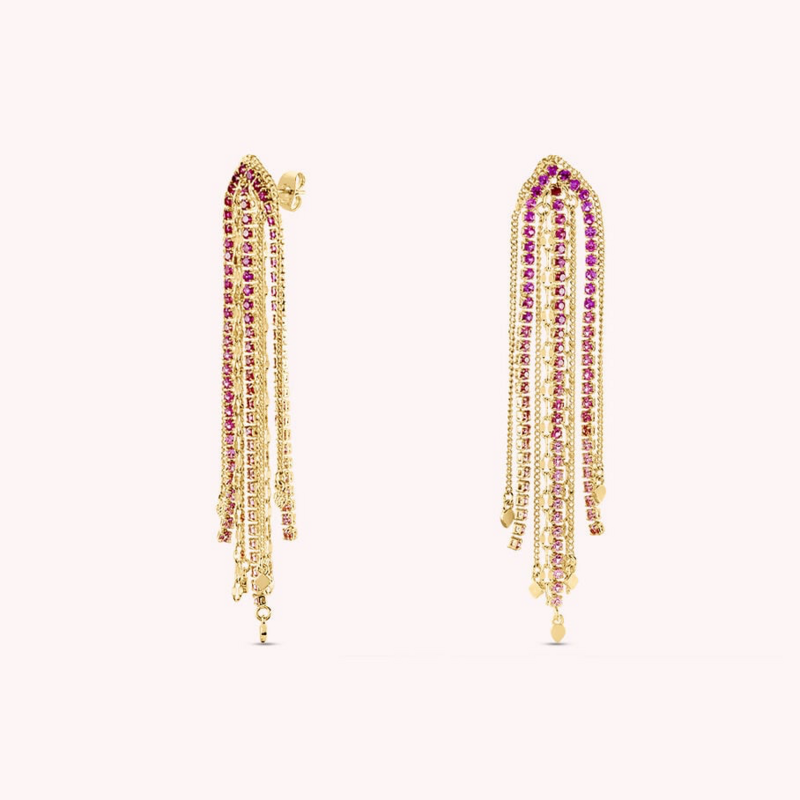 Pendientes Largos ISIS / Rosa Oro