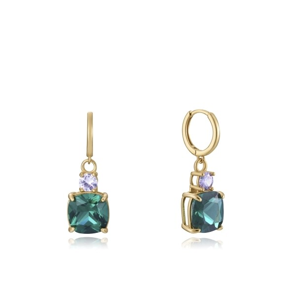 Pendientes Elegant Plata Bañada Verdes