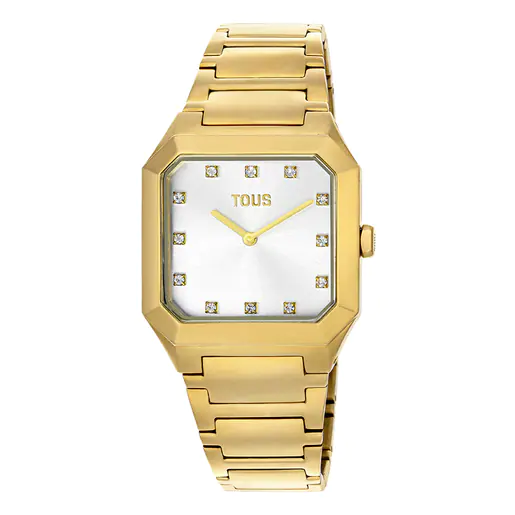 Reloj Analógico Acero Dorado