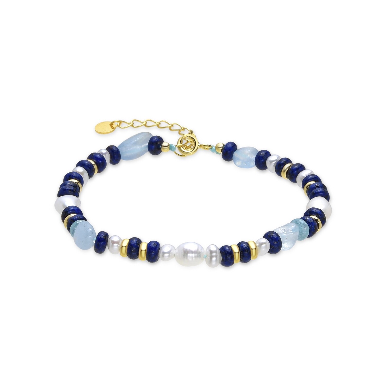 Pulsera Plata Chapada Lapislázuli